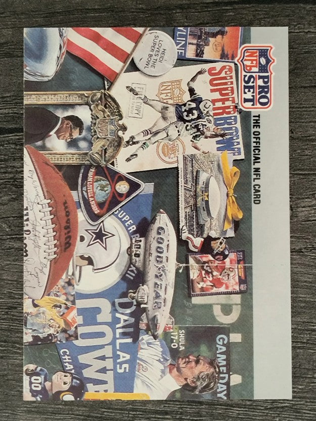 1990-91 Pro Set Super Bowl 160 #P2 Top row middle