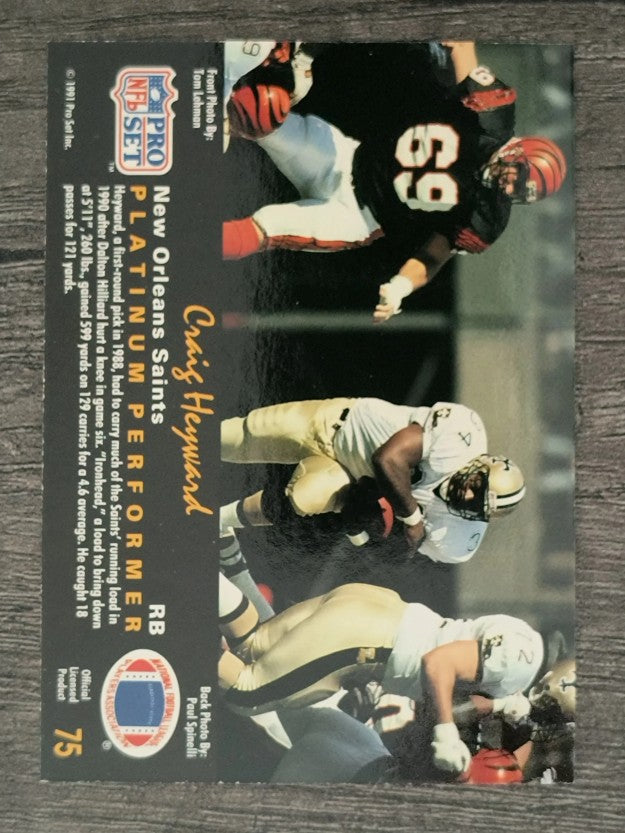 1991 Pro Set Platinum #75 Craig Heyward