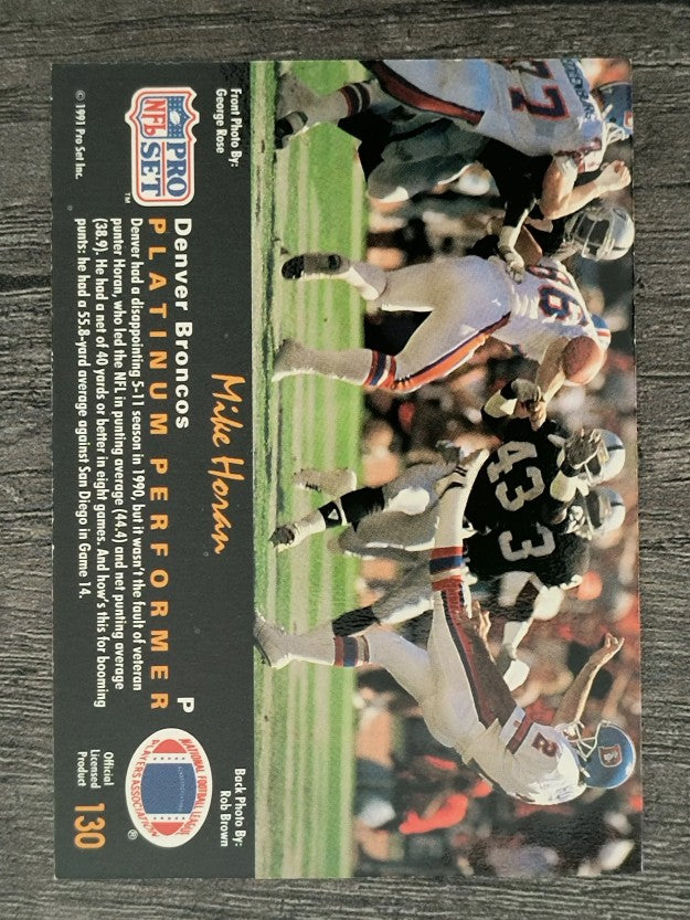 1991 Pro Set Platinum #130 Mike Horan