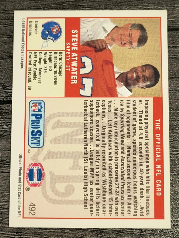 1989 Pro Set #492 Steve Atwater RC