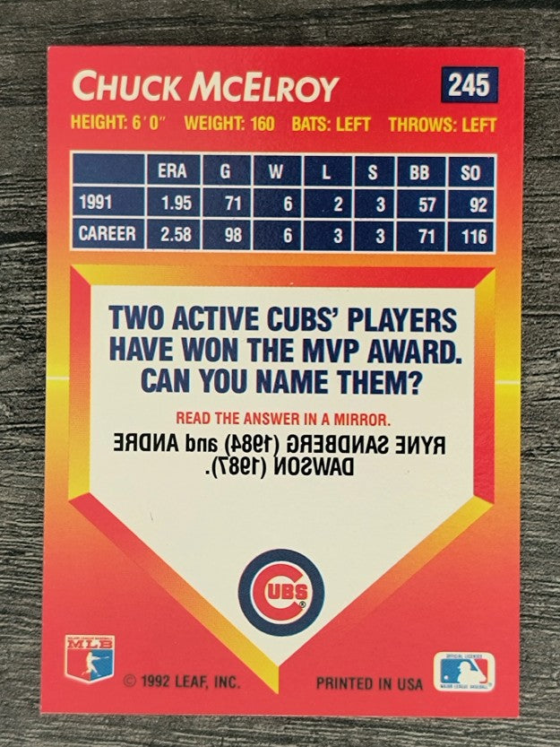 1992 Triple Play #245 Chuck McElroy