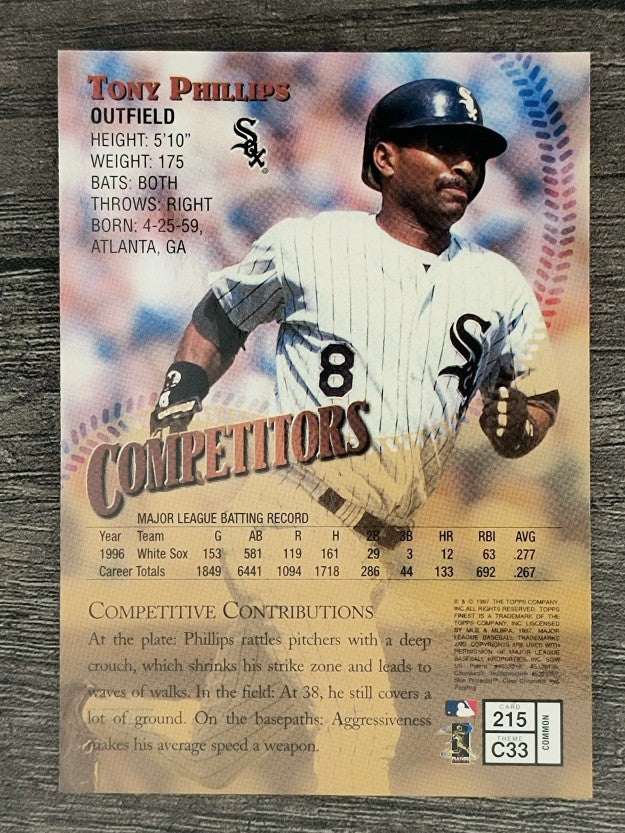 1997 Finest #215 Tony Phillips B