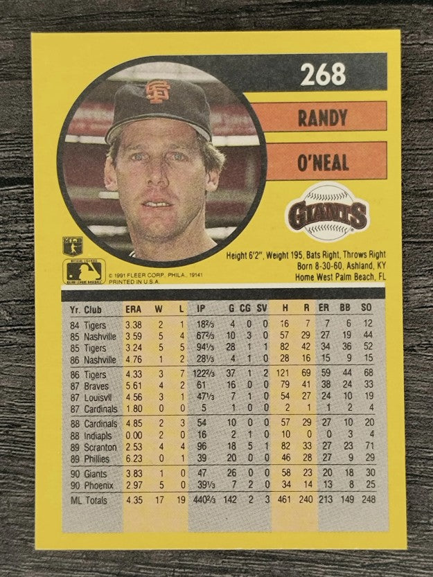 1991 Fleer #268 Randy O'Neal