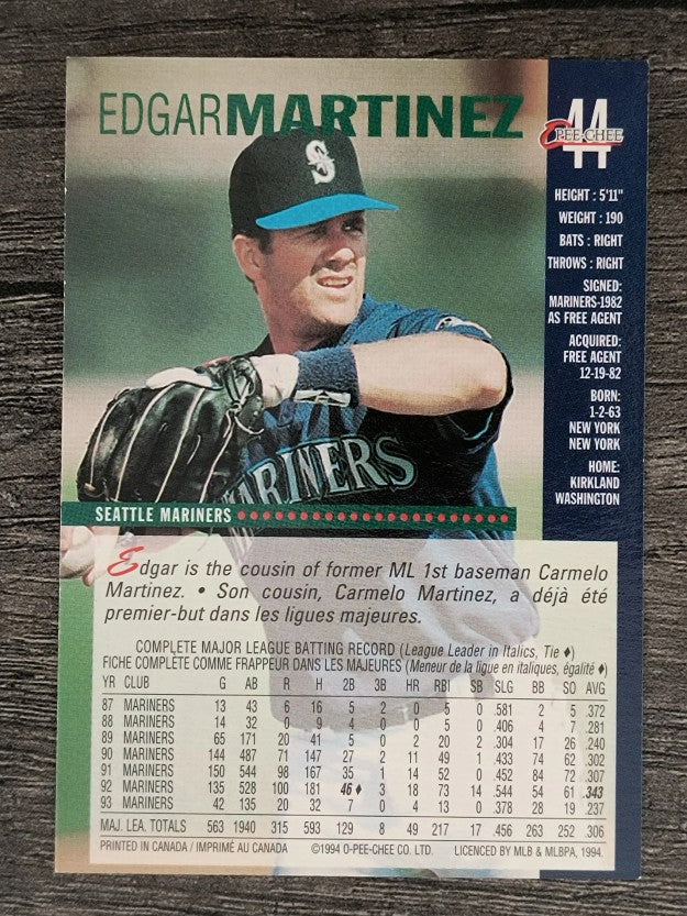 1994 O-Pee-Chee #44 Edgar Martinez