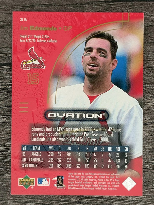 2001 Upper Deck Ovation #35 Jim Edmonds