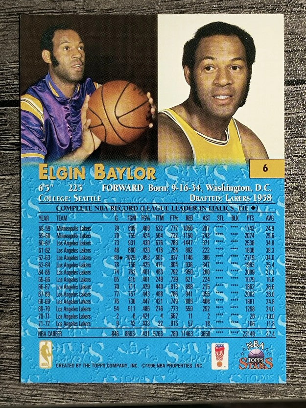 1996 Topps Stars #6 Elgin Baylor