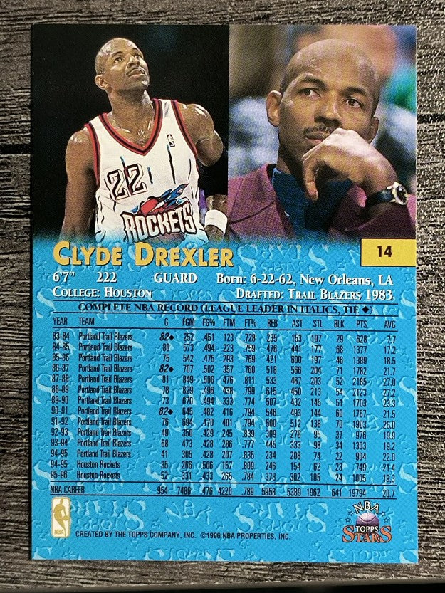 1996 Topps Stars #14 Clyde Drexler