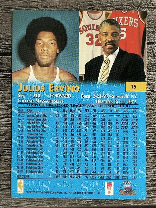 1996 Topps Stars #15 Julius Erving