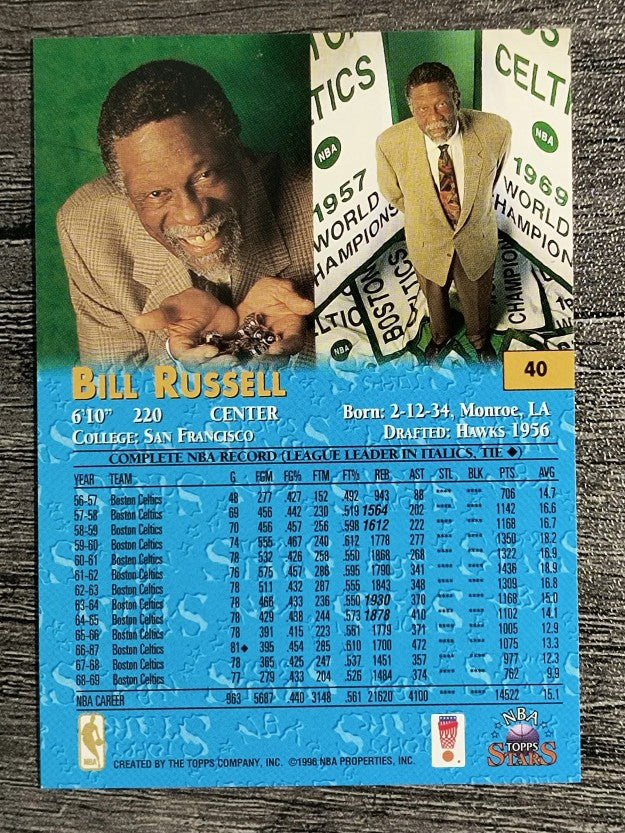 1996 Topps Stars #40 Bill Russell