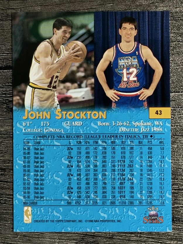 1996 Topps Stars #43 John Stockton