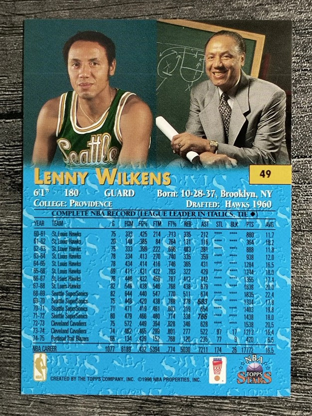 1996 Topps Stars #49 Lenny Wilkens