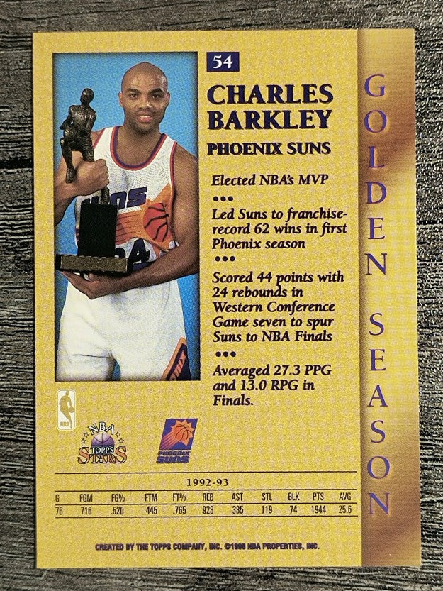 1996 Topps Stars #54 Charles Barkley GS