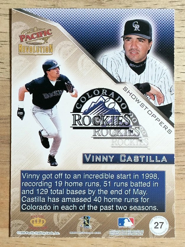 1998 Revolution Showstoppers #27 Vinny Castilla