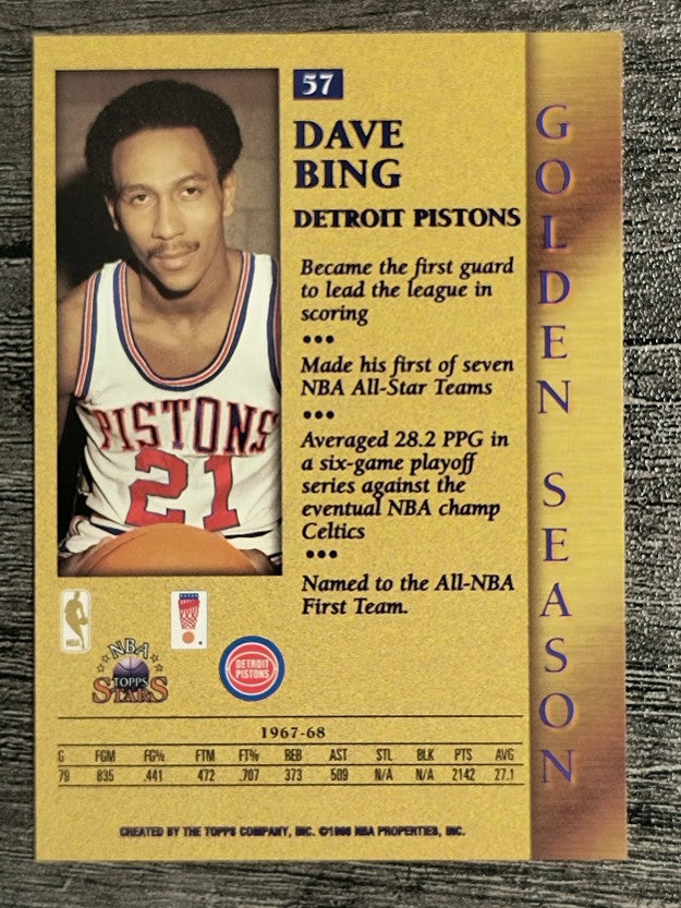 1996 Topps Stars #57 Dave Bing GS