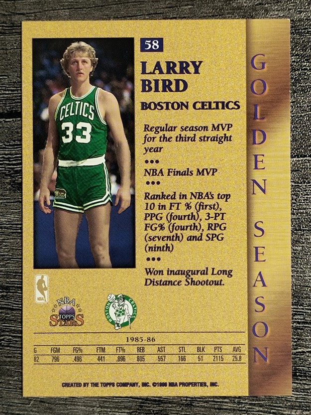 1996 Topps Stars #58 Larry Bird GS