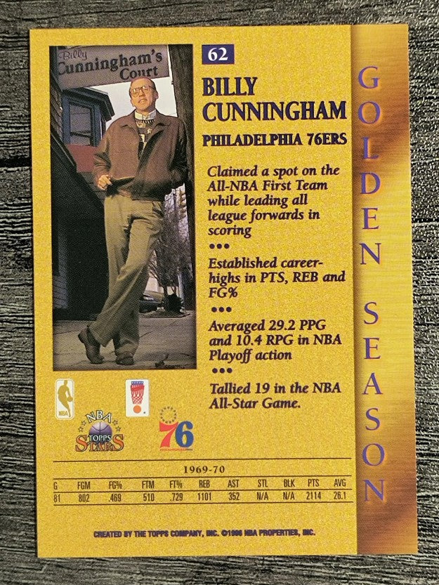 1996 Topps Stars #62 Billy Cunningham GS