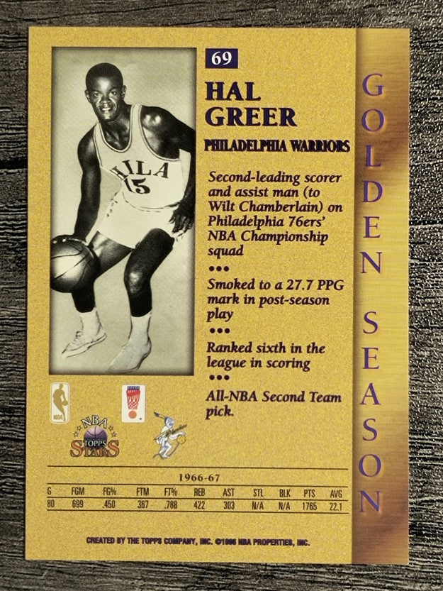 1996 Topps Stars #69 Hal Greer GS