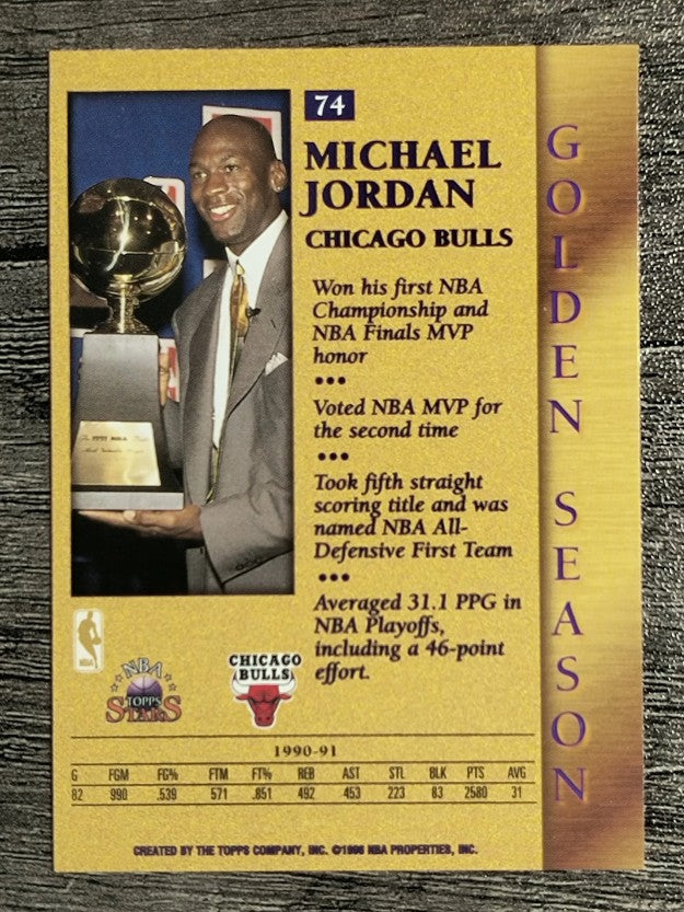 1996 Topps Stars #74 Michael Jordan GS (NM)