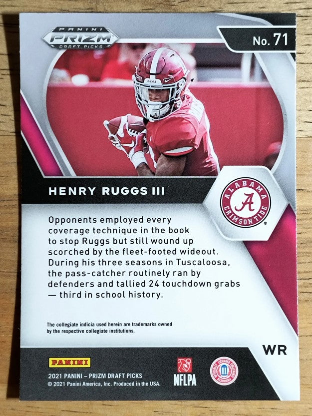 2021 Panini Prizm Draft Picks #71 Henry Ruggs III