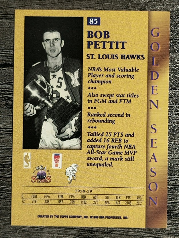 1996 Topps Stars #85 Bob Pettit GS