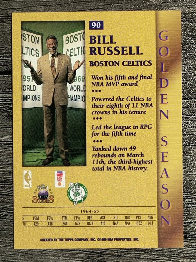 1996 Topps Stars #90 Bill Russell GS