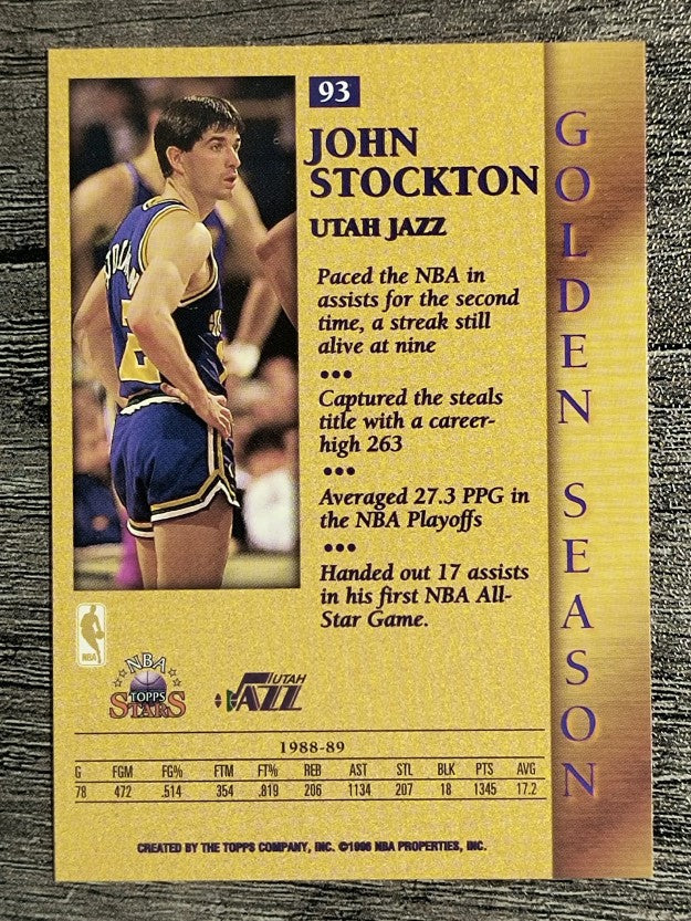 1996 Topps Stars #93 John Stockton GS