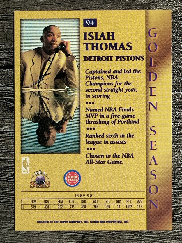 1996 Topps Stars #94 Isiah Thomas GS
