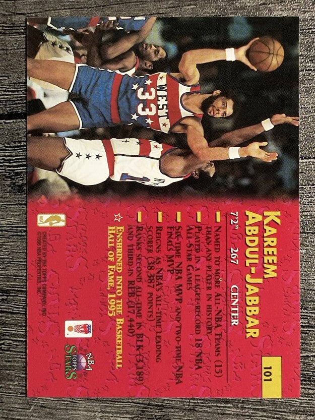 1996 Topps Stars #101 Kareem Abdul-Jabbar