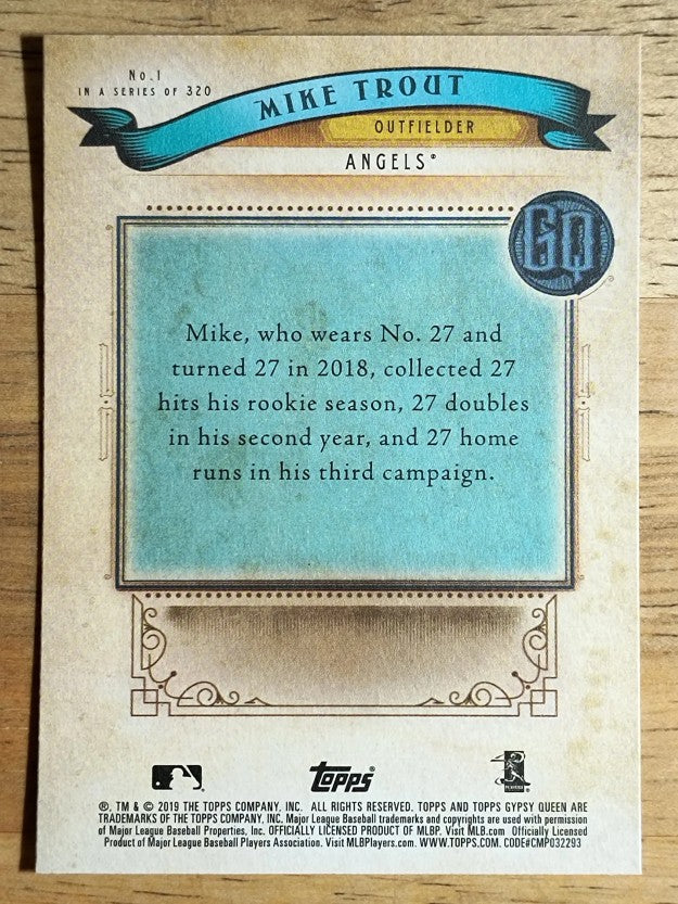 2019 Topps Gypsy Queen #1 Mike Trout