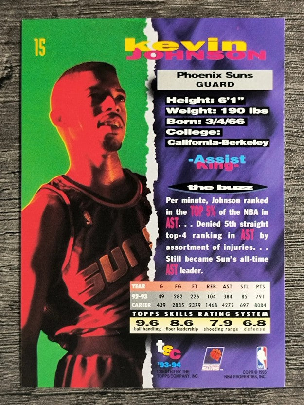 1993-94 Stadium Club #15 Kevin Johnson