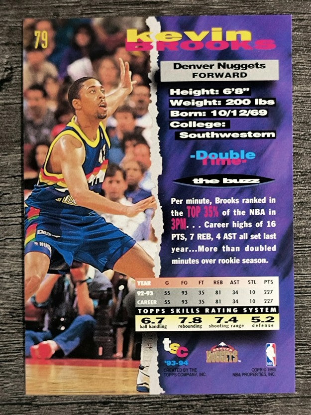 1993-94 Stadium Club #79 Kevin Brooks