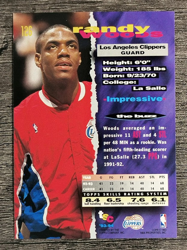 1993-94 Stadium Club #126 Randy Woods