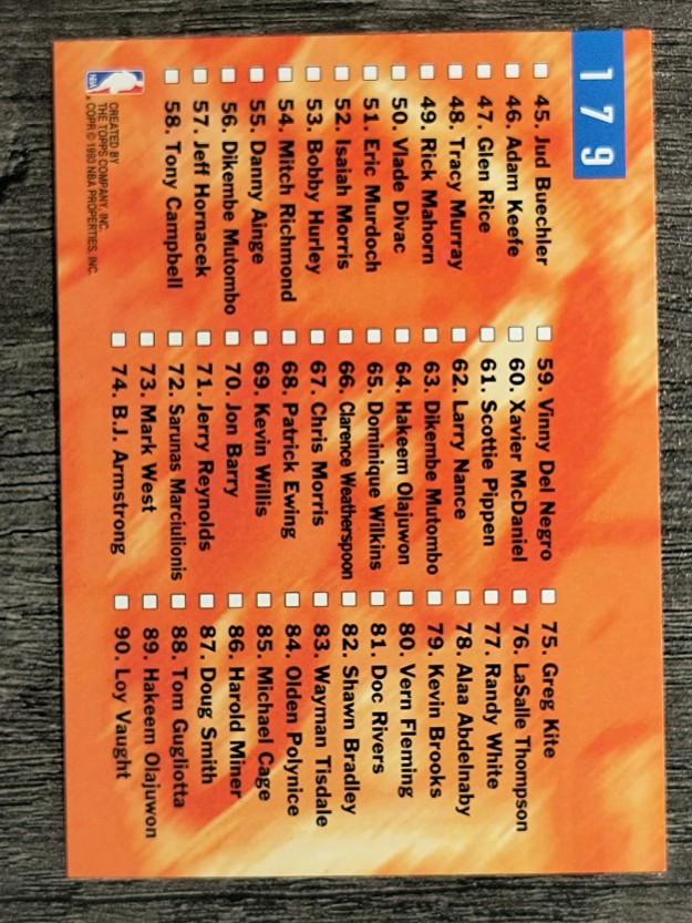 1993-94 Stadium Club #179 Checklist 1-90