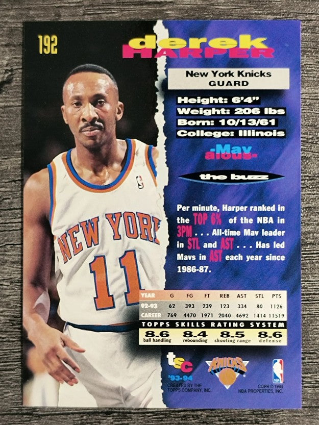 1993-94 Stadium Club #192 Derek Harper
