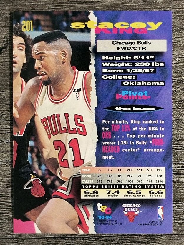 1993-94 Stadium Club #201 Stacey King