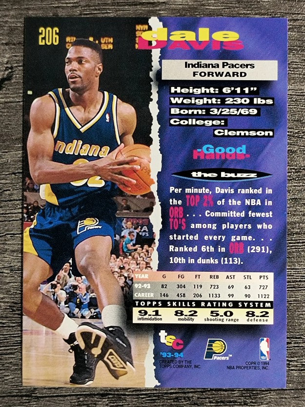1993-94 Stadium Club #206 Dale Davis