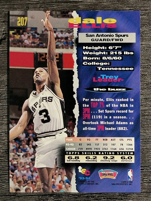 1993-94 Stadium Club #207 Dale Ellis