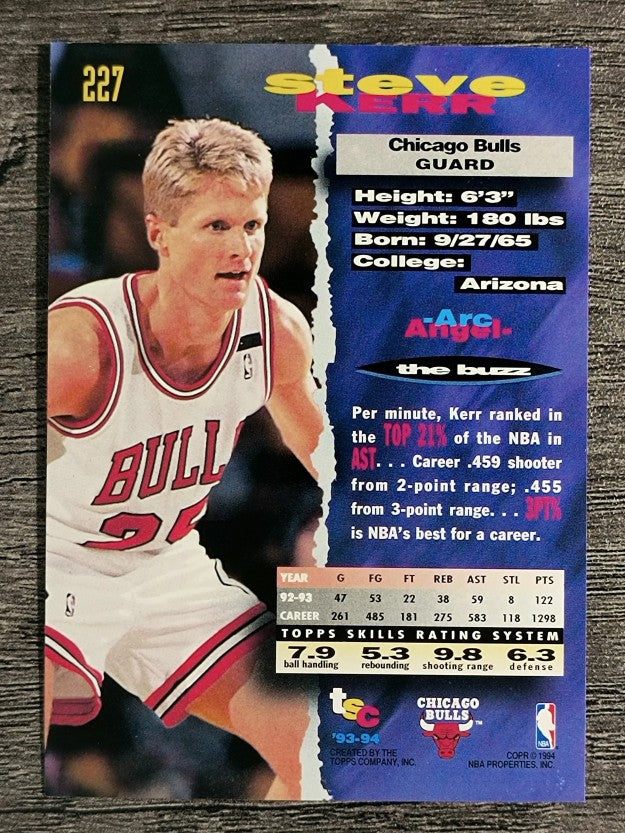 1993-94 Stadium Club #227 Steve Kerr