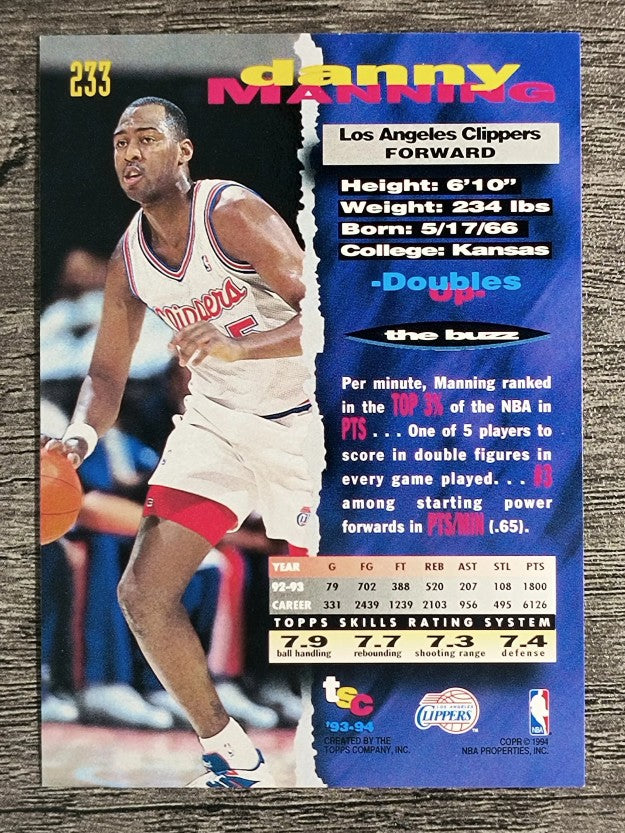 1993-94 Stadium Club #233 Danny Manning