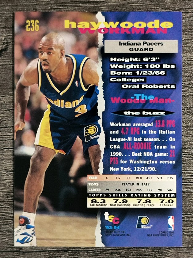 1993-94 Stadium Club #236 Haywoode Workman