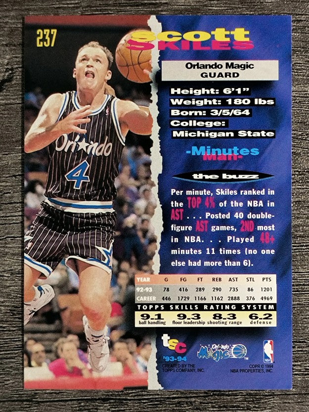 1993-94 Stadium Club #237 Scott Skiles