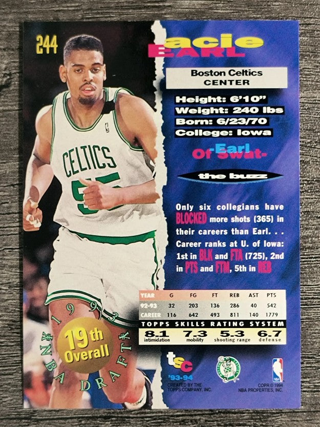 1993-94 Stadium Club #244 Acie Earl RC