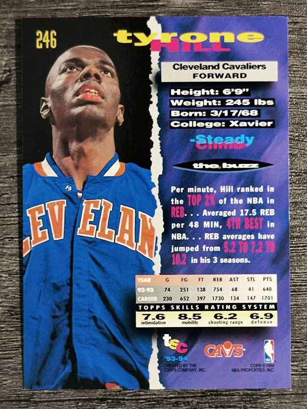 1993-94 Stadium Club #246 Tyrone Hill