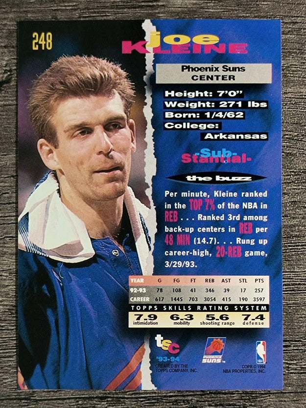 1993-94 Stadium Club #248 Joe Kleine