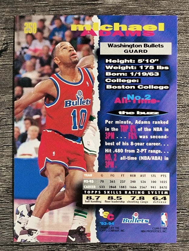 1993-94 Stadium Club #258 Michael Adams