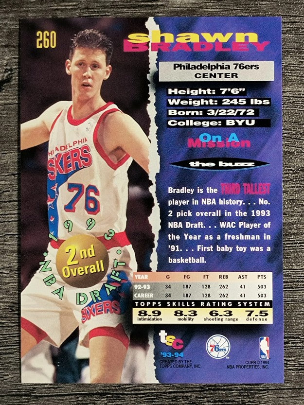 1993-94 Stadium Club #260 Shawn Bradley