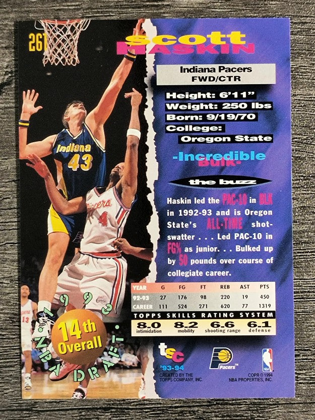 1993-94 Stadium Club #261 Scott Haskin RC
