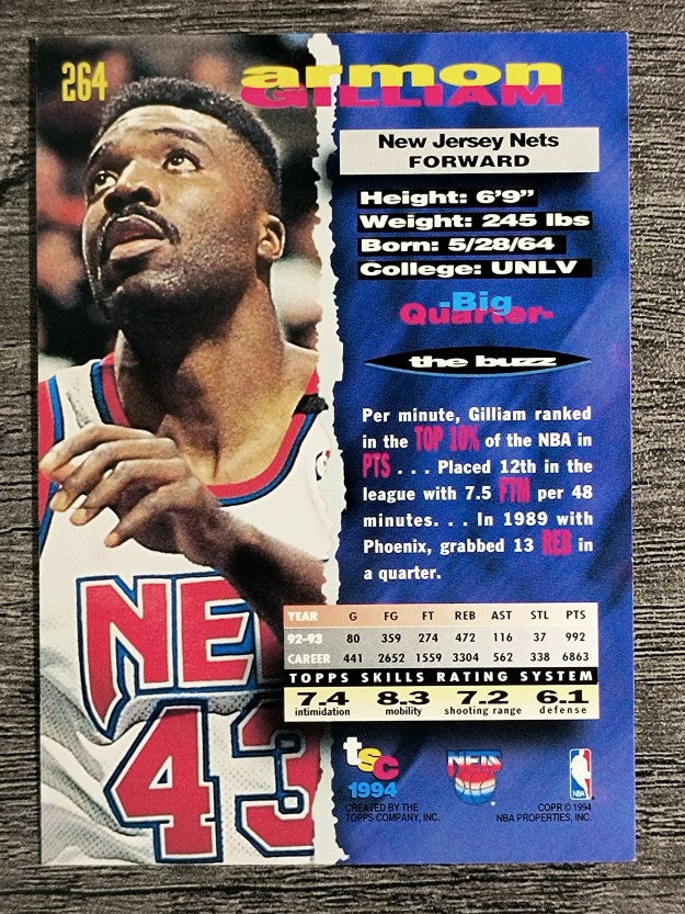 1993-94 Stadium Club #264 Armon Gilliam