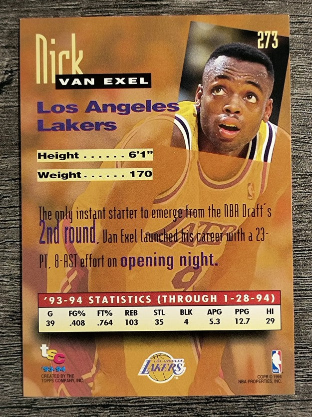 1993-94 Stadium Club #273 Nick Van Exel NW