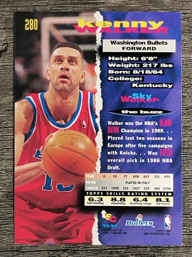 1993-94 Stadium Club #280 Kenny Walker
